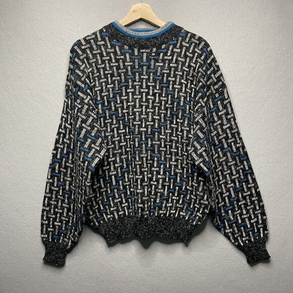 MCGREGOR Mens L Geo Print Vintage Pullover Grandpa Sweater - Picture 1 of 5